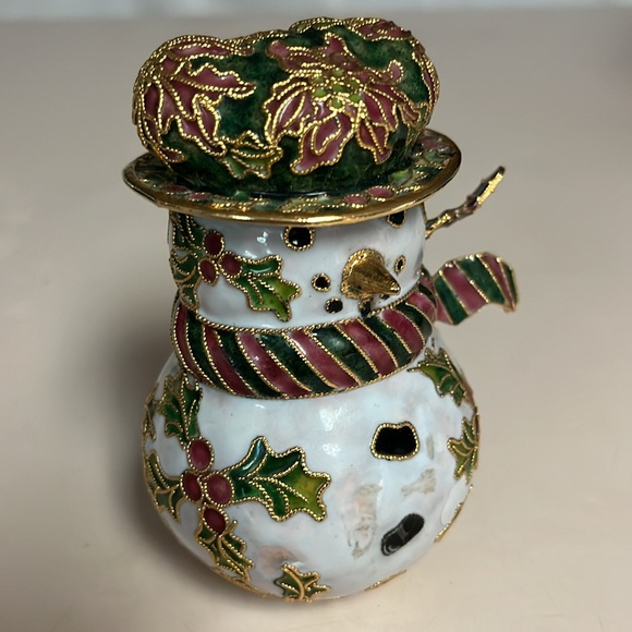 Cloisonné Snowman - Picture 2 of 12